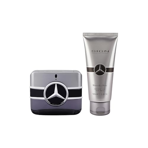 Mercedes Benz Sign Your Attitude Giftset - Mens Cologne Set - Eau de Toilette Cologne for Men - Mens Body Wash - Bergamot, Amber Fragrances - 2 Pc