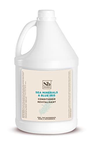 Soapbox Hair Conditioner, Sea Minerals & Blue Iris, Hydrating, Vegan, Color Safe, Sulfate Free & Silicone Free Conditioner Refill for Home & Professional Use - Gallon Size