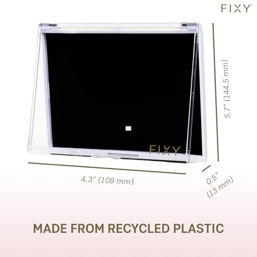 FIXY Magnetic Makeup Palette | Empty Refillable Organizer (5.7x4.3) with 20 Bonus 21mm Metal Pans - Travel Friendly for Eyeshadow, Blush, Foundation - Declutter & Organize