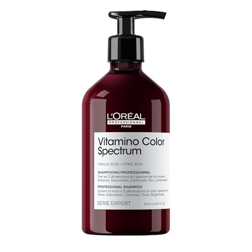 L'Oréal Professionnel Paris Vitamino Color Spectrum Shampoo - Maintains Day 1 Color Vibrancy, Provides Ultra High Glass Shine For All Colored Hair, Gently Cleanses & Nourishes, Color Toning Shampoo