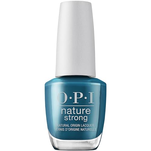 OPI Nature Strong Natural Origin Nail Polish | Opaque Bright Blue & Green Crème Eco-Friendly Nail Polish | Plant Based, Vegan, Cruelty Free