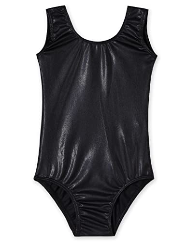 Domusgo Gymnastics Leotards for Girls 5-6 Years Old Purple Sparkly One Piece Tumbling Outfits