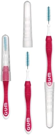 GUM Proxabrush Go-Betweens - Moderate - Interdental Brushes - Soft Bristled Dental Picks for Plaque Removal Health - Safe for Braces & Dental Devices, 10ct (Pack of 6)