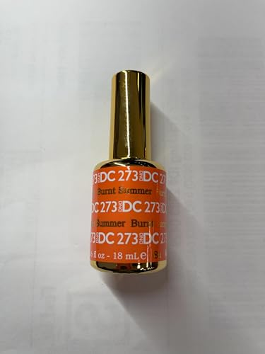 DND DC Gel Polish Set, Orange Collection, UV/LED GelPolish and Air Dry Nail Lacquer, Matching Chip-Free Polish Duo, 0.5 Fl Oz Each