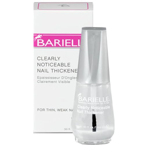 Barielle Clearly Noticeable Nail Thickener, Top Coat Instantly Thickens Nails Up To 50%, Perfect for Damaged Nails, Quick-Drying, Heals Cracked, Split, or Peeling Nails, Promotes Nail Growth, .5 Ounce