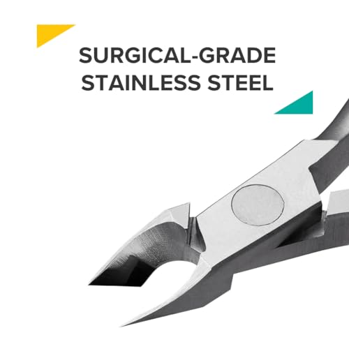 Rui Smiths Professional Cuticle Nippers | Precision Surgical-Grade Stainless Steel Cuticle Trimmer, French Handle, Single Spring, 5mm Jaw (Half Jaw)