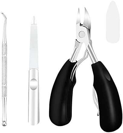 Podiatrist Toenail Clippers, Pedicure Toenail Cutters with Super Sharp Curved Blade, Professional Thick & Ingrown Toe Nail Clippers for Adults & Seniors