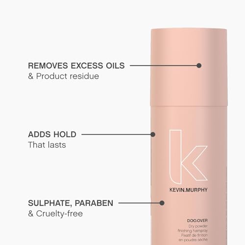 KEVIN.MURPHY DOO.OVER - Dry Powder Finishing Hair Spray - For All Hair Types & Lengths - Removes Oils & Product Residue - With Tapioca - Unscented - 100 mL / 3.4 fl oz