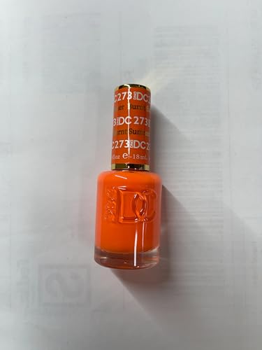 DND DC Gel Polish Set, Orange Collection, UV/LED GelPolish and Air Dry Nail Lacquer, Matching Chip-Free Polish Duo, 0.5 Fl Oz Each