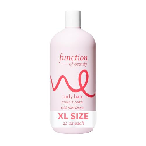 FUNCTION OF BEAUTY Curly Hair Conditioner, 22 oz - Formulated with Shea Butter to Moisturize, Nourish and Enhance Natural Curls, Sulfate-Free, Customizable Haircare