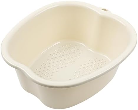 Foot Soaking Bath Basin, Soaking Tub, Large Basin, Feet Pedicure|Foot Massager, Ideal for Relaxation & Stress Relief - Perfect for Home & Spa Use (White)