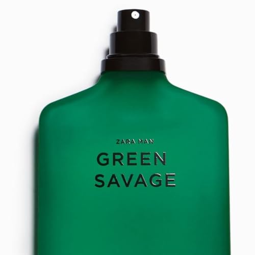 Zara Man Green Savage Cologne for Men EDT Eau De Toilette 100 ML (3.4 FL OZ)