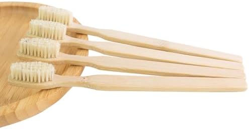 Bamboo Toothbrushes, Boar Bristle Toothbrush, Biodegradable Natural Bamboo Wooden Toothbrush (4)