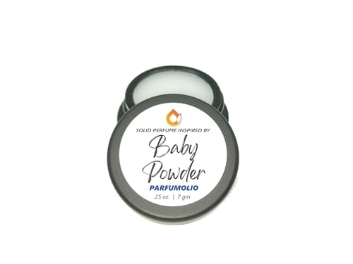 Baby Powder Solid Perfume Unisex Portable Non-Spill Fragrance Concentrated Long Lasting 7gm / 0.25 oz