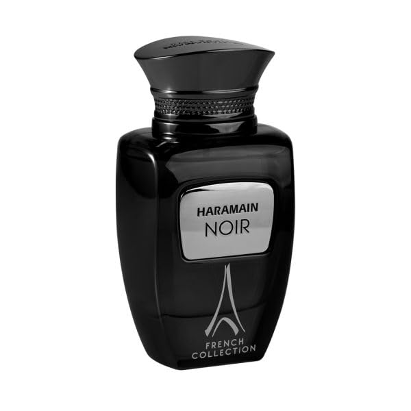 Al Haramain Noir French Collection for Unisex - Arabian Perfume for Women & Men - Long Lasting Fragrance with Bergamot, Lavender, Jasmine, Amber - Arabic Cologne - Eau De Parfum - 3.33 oz EDP Spray
