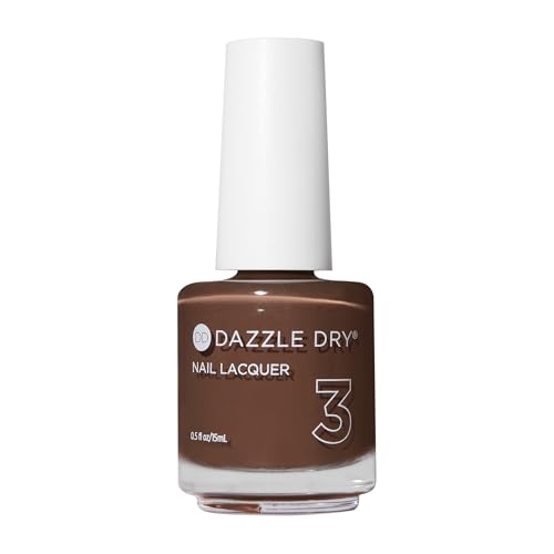 Dazzle Dry Nail Lacquer (Step 3) - Fringe - A milk chocolate brown. Full coverage cream. (0.5 fl oz)