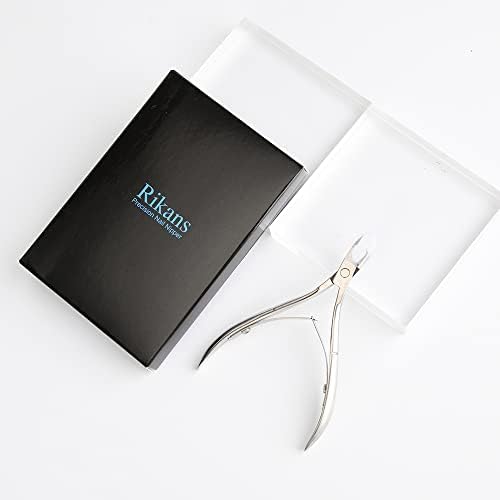 Rikans Professional Cuticle Clippers for Nails – Razor Sharp Cuticle Trimmer Tool – Durable Stainless Steel Cuticle Clippers for Adults – Ergonomic Non-Slip Handle for Fingernails & Toenails (Silver)