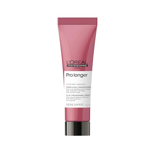 L'Oréal Professionnel Paris Pro Longer Heat Protectant Cream - For Thinned Hair, Fills and Visibly Reduces Appearance of Split Ends, Provides Thicker Hair and Shine