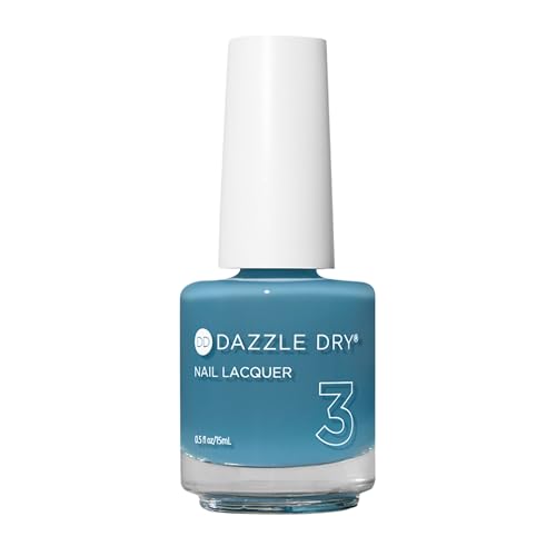 Dazzle Dry Nail Lacquer (Step 3) - Candy Coated - A sheer dolphin blue grey. Jelly. Sheer. (0.5 fl oz)
