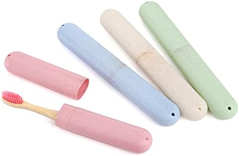 Hedume 28 Pack Travel Toothbrush Case, Portable Dust-proof Breathable Toothbrush Holder for Travel, Business, Home, Camping, School (4 Colors)