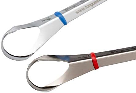 Model P Medical Grade, Dishwasher Safe, Stainless Steel Tongue Cleaner, Reduce Bad Breath and Improve Taste, Preferred by Leading Dental Schools for Oral Hygiene, (1 Count)