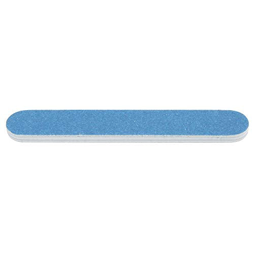 ForPro Professional Collection Mini Foam Board, Double-Sided Nail File, 220/320 Grit, 3.5” L x .5” W, Blue, 50-Count