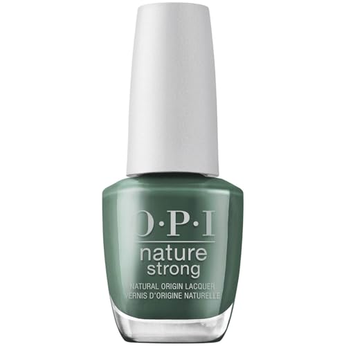 OPI Nature Strong Leaf by Example | Opaque Dark Green Crème Natural Origin Nail Polish | Plant Based, Vegan, Cruelty Free