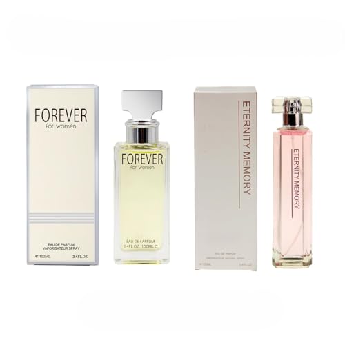 Forever and Eternity Parfum for Women combo set 3.4oz / 100ml Bottle each Eau De Parfum (Fragrance for Women Pack of 2)