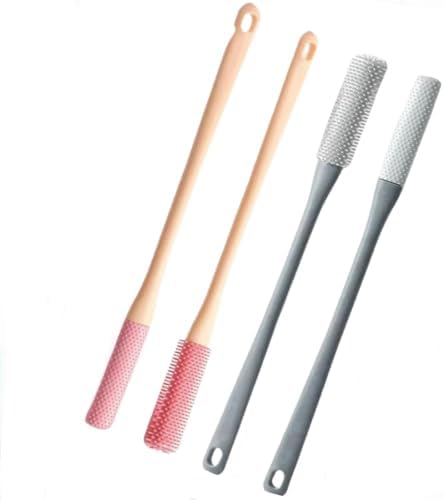 4 Pieces Toe Cleaning Brush, Toe Gap Cleaning Brush Long Handle,Foot Toe Scrubber for Shower,No Bending, Ideal for Seniors, Expecting Mothers and Men & Women