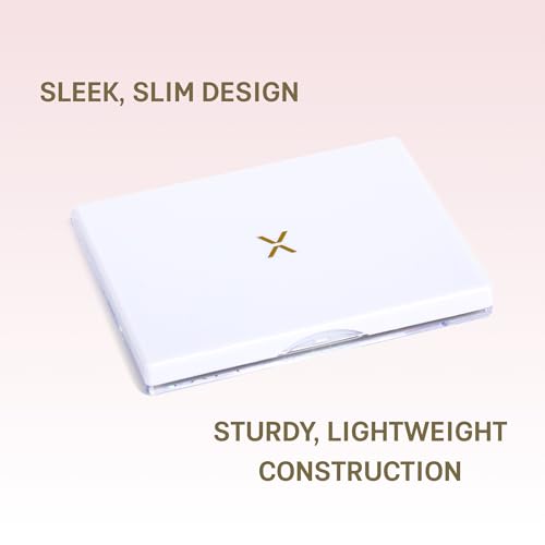 FIXY Magnetic Makeup Palette | Empty Refillable Organizer (5.7x4.3) with 20 Bonus 21mm Metal Pans - Travel Friendly for Eyeshadow, Blush, Foundation - Declutter & Organize