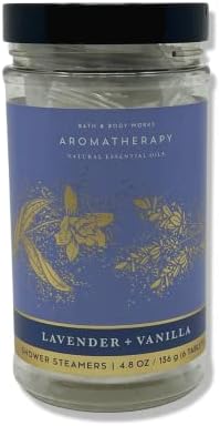Bath & Body Works - Aromatherapy - Shower Steamers, 6 Tablets Each - 2 Pack Bundle - Lavender Vanilla and Eucalyptus Spearmint