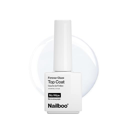 Nailboo Premier Forever Glaze Gel Nail Polish, Clear Top Coat LED Lamp Gel Polish, Self-Leveling DIY, Salon Quality Nail Color, Glossy Long-Wear, 0.3 oz