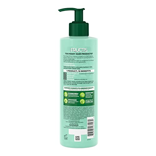 Garnier, Fructis Pure Clean 10-in-1 Care and Styling Leave In Cream, 12 Fl Oz