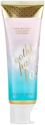 Peach Mint Toothpaste, Intensive Whitening Toothpaste with Natural Gentle Care Deep Stain Removal Clean Peach Flavor, Improves Gum Health, Fresh Breath (1)