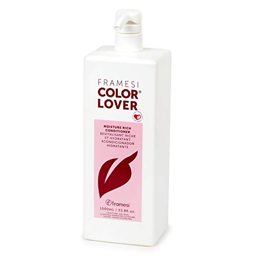 Framesi Color Lover Moisture Rich Conditioner, Sulfate Free Conditioner with Coconut Oil and Quinoa, Color Treated Hair