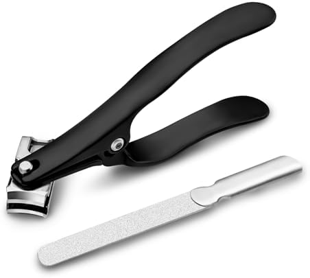 Nail Clippers for Seniors Fingernail and Toenails, 360° Rotating Head Ergonomic Long Handle Premium Steel Nail Trimmer for Men Women