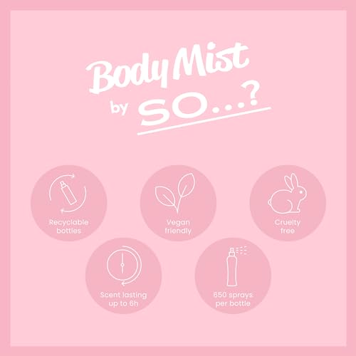 So...? Pink Grapefruit Body Mist for Women - 3.5 oz Body Mist - Pack of 3