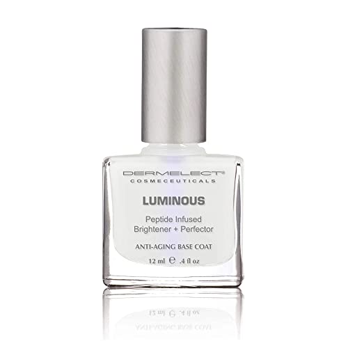 Dermelect Cosmeceuticals Luminous Nail Brightening Treatment – Dual Action Brightener & Treatment for Visibly Damaged Nails, Anti-Aging Formula, Strengthens & Nourishes, 0.4 oz