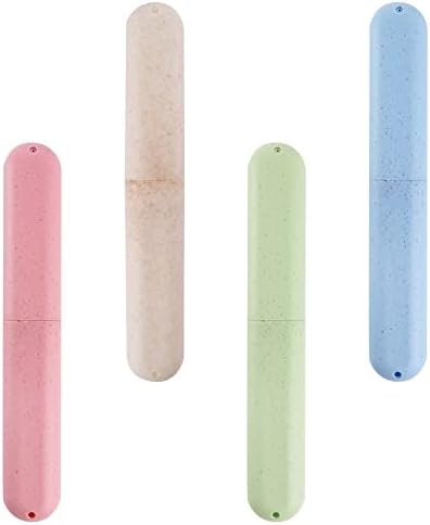 Hedume 28 Pack Travel Toothbrush Case, Portable Dust-proof Breathable Toothbrush Holder for Travel, Business, Home, Camping, School (4 Colors)