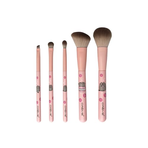 The Crème Shop X Pusheen, Pretty Finish Makeup Brush Set, Eyeshadow Brushes, Blush Brush, Powder Brush, Vegan Makeup Brushes (5 pc)