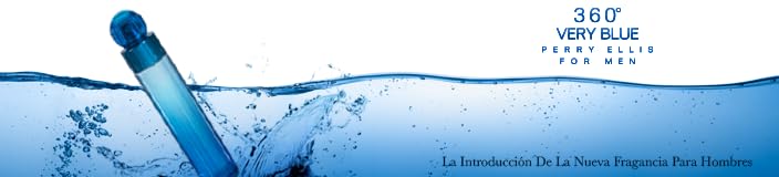 Perry Ellis 360 Very Blue for Men - 3 Pc Gift Set 3.4oz EDT Spray, 0.25oz EDT Spray, 3oz Shower Gel