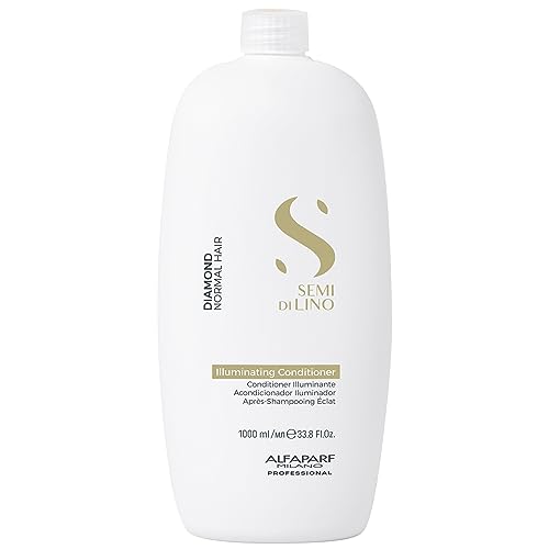 ALFAPARF MILANO Semi Di Lino Diamond Illuminating Conditioner - Moisturizing Conditioner For Normal and Color Treated Hair - Sulfate & Paraben Free Professional Hair Care