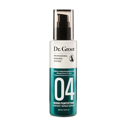Dr. Groot Bond Fortifying Hair Care Serum with Keratin & Silk Protein, Korean, Professional Bonding System, Clinically Proven to Instant Repair and Thicken Dry, Thin, Damaged Hair