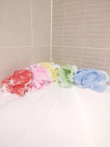 Korean Exfoliating Washcloth Shower Towel, Large Size, 5 Colors, Exfoliating Body Scrubber for Removing Dry Skin, Reusable (10, Mix)