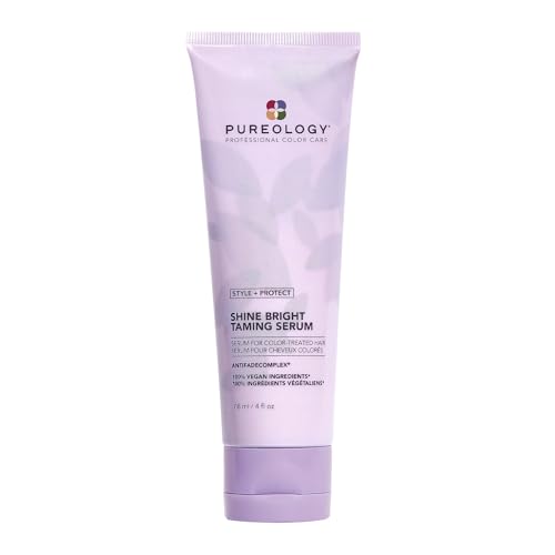 Pureology Style + Protect Shine Bright Taming Serum For Color-Treated Hair - Smooths Strands and Enhances Shine, Sulfate-Free & Vegan
