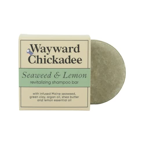 Seaweed & Lemon Revitalizing Solid Shampoo Bar - Sulfate-free, Paraben-free, Cruelty-free, Phthalate-free, pH balanced, Vegan, Zero-Waste - 2.5 oz (Pack of 1, up to 80 uses)