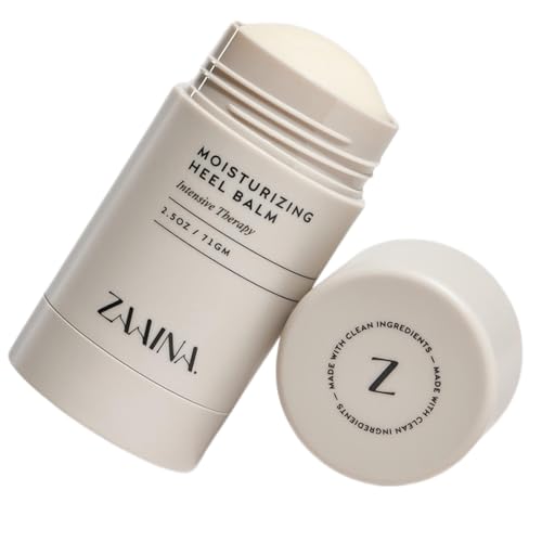 ZAAINA Intensive Heel Balm Stick for Cracked Heels – Natural Foot Balm for Dry Feet, Calluses & Rough Skin – Moisturizing Heel Softener with Shea Butter, Tea Tree & Peppermint – 2.5oz Twist-Up Tube