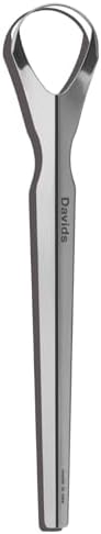Davids Tongue Scraper for Adults and Kids, 100% Medical Grade Professional Stainless Steel Tongue Scraper, Made in USA