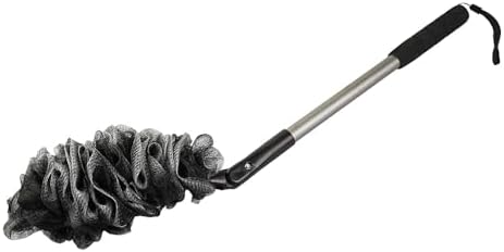 EASACE Back Scrubber for Shower Loofah with Long Handle, Adjustable Head with 1 Replacement Soft Loofa,Scrubber Sponge and Brush for Body,23″Loofah on a Stick for Men Women Bathing Accessories