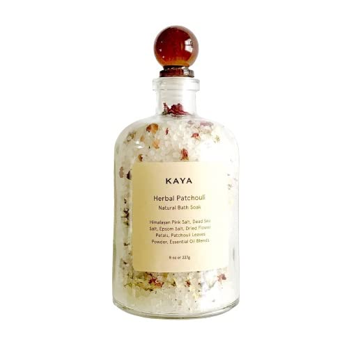 Patchouli Rose Bath Soak | 100% Natural | 8 oz Apothecary Bottle | Gift for Her | Gift for Him | Thanksgiving Gift | Christmas Gift | Gift for Mom